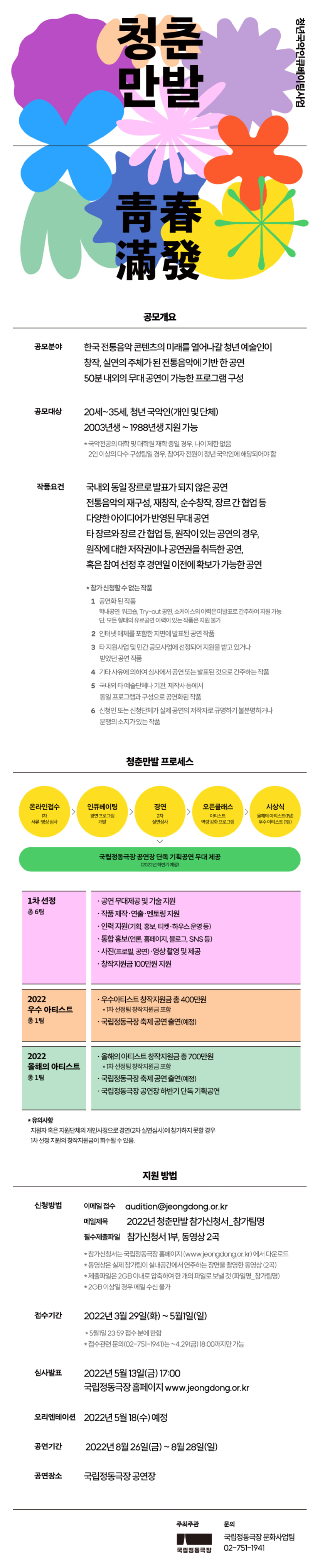 [국립정동극장] 2022 청춘만발_공모 웹상세페이지.jpg