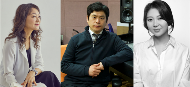 [보도자료 사진] (왼쪽부터) 국립남도국악원 원장 박정경, 크리에이티브 마인드 연구이사 심영섭, KAIST 문화기술대학원 박사과정 한단비내린.png